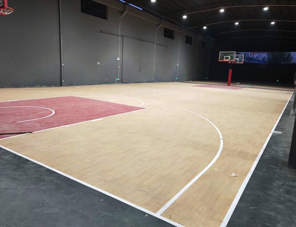 達州籃球場搭建劃線